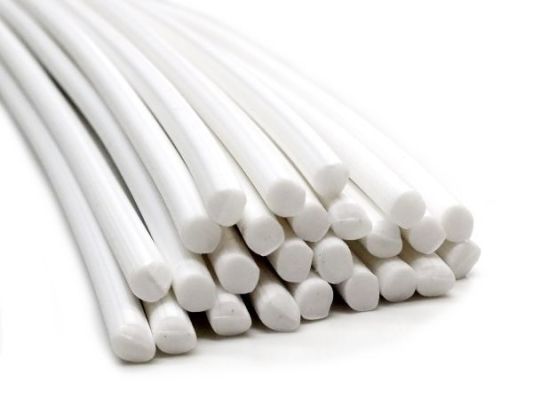 Plastic welding rods PE-HD 4mm round White (RAL9010) 25 rods